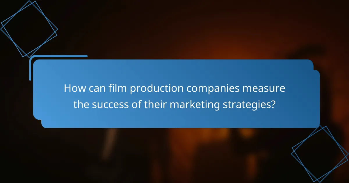 How can film production companies measure the success of their marketing strategies?