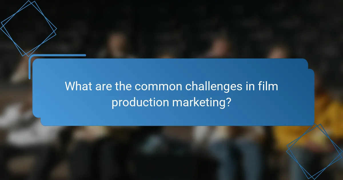 What are the common challenges in film production marketing?
