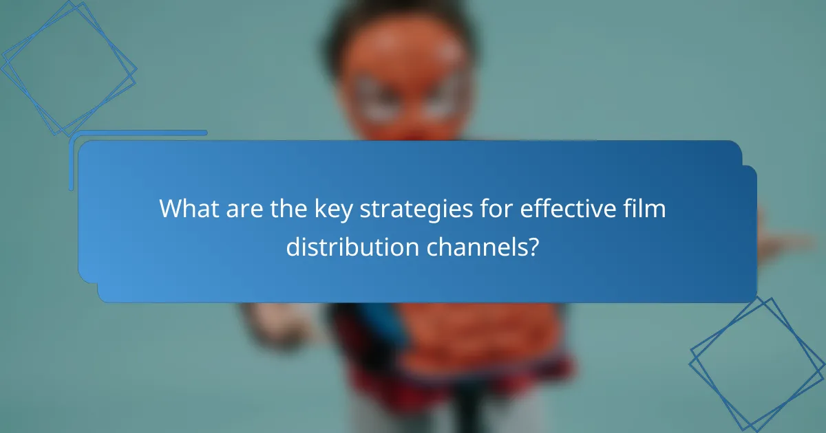 What are the key strategies for effective film distribution channels?
