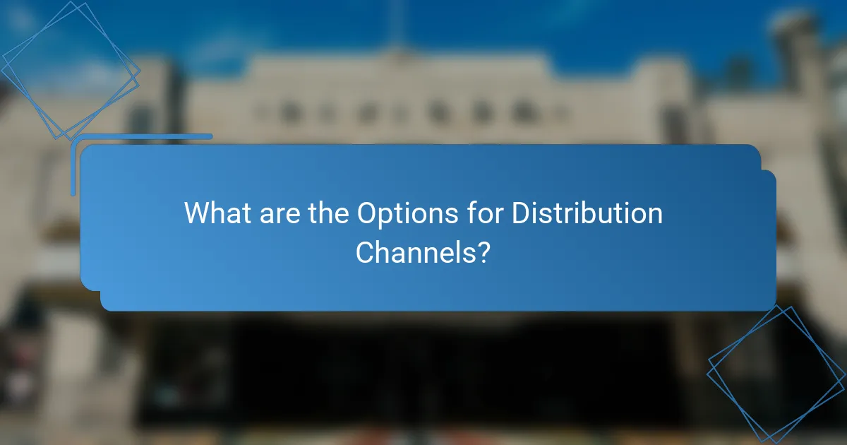 What are the Options for Distribution Channels?