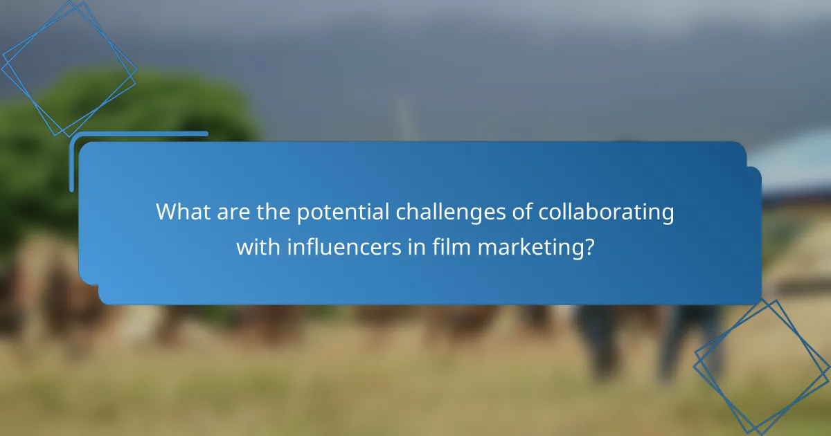What are the potential challenges of collaborating with influencers in film marketing?