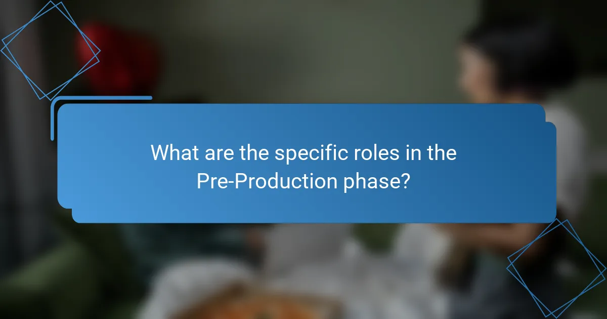 What are the specific roles in the Pre-Production phase?