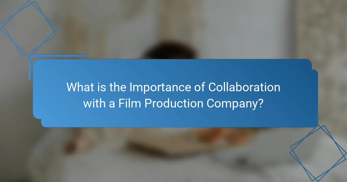 What is the Importance of Collaboration with a Film Production Company?