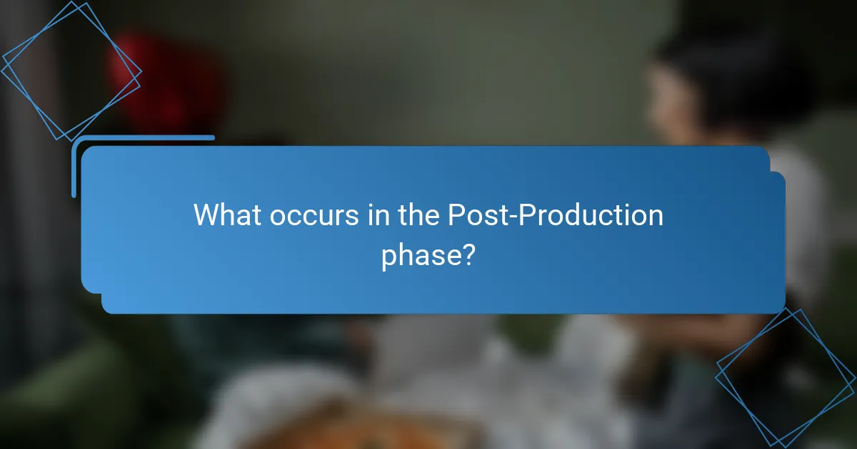 What occurs in the Post-Production phase?