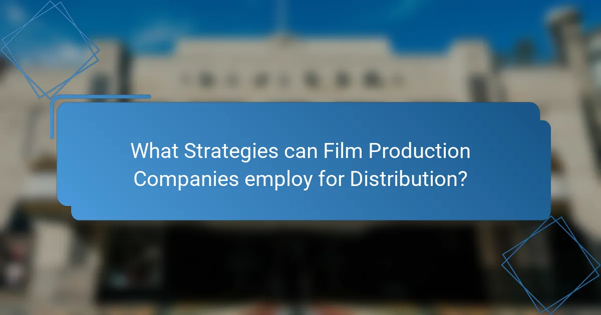 What Strategies can Film Production Companies employ for Distribution?